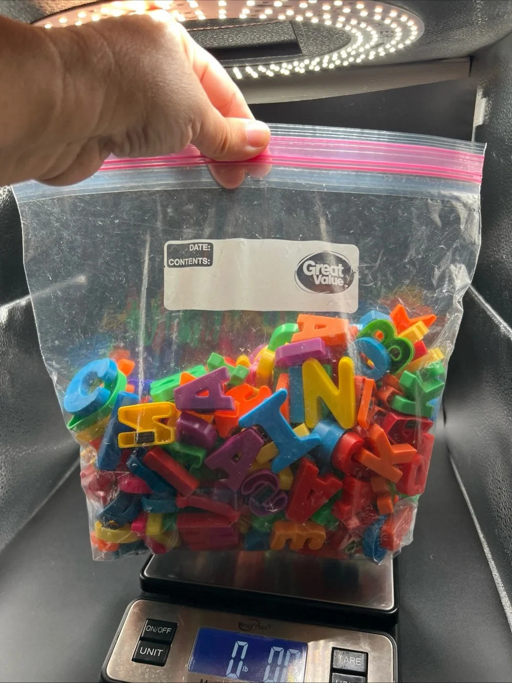 Lot of Magnetic Plastic Alphabet Letters Mixed Colors & Sizes